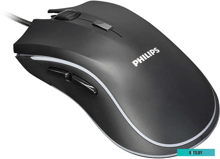 Мышь проводная Philips G413, USB, RGB Ambiglow Lighting, 6400dpi, Черный SPK9413