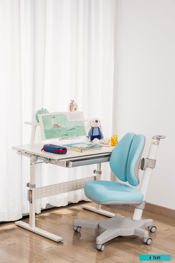 CS-CHR-3604BL Кресло детское Cactus CS-CHR-3604BL голубой крестов. пластик серый