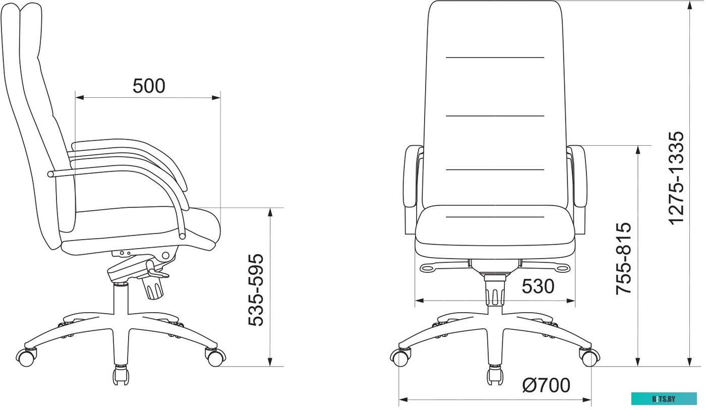 Офисное кресло (Стул) Бюрократ T-9927SL (черный) <T-9927SL/BLACK>