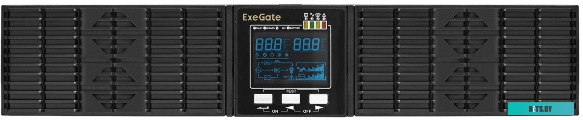 Источник бесперебойного питания (ИБП) ExeGate PowerExpert ULS-1000.LCD.AVR.C13.USB.RS232.SNMP.2U <EP285646RUS>