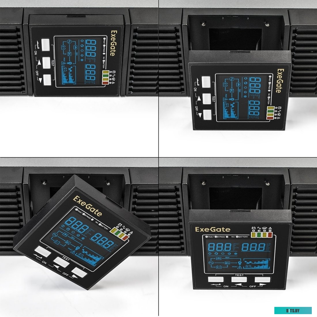 Источник бесперебойного питания (ИБП) ExeGate PowerExpert ULS-1000.LCD.AVR.C13.USB.RS232.SNMP.2U <EP285646RUS>