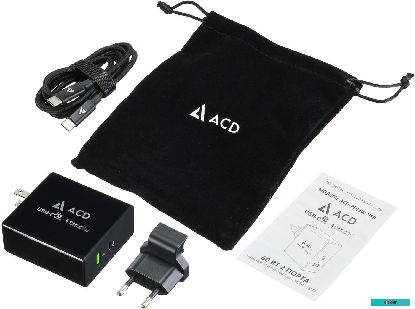 Сетевое зарядное ACD ACD-P602W-V1B