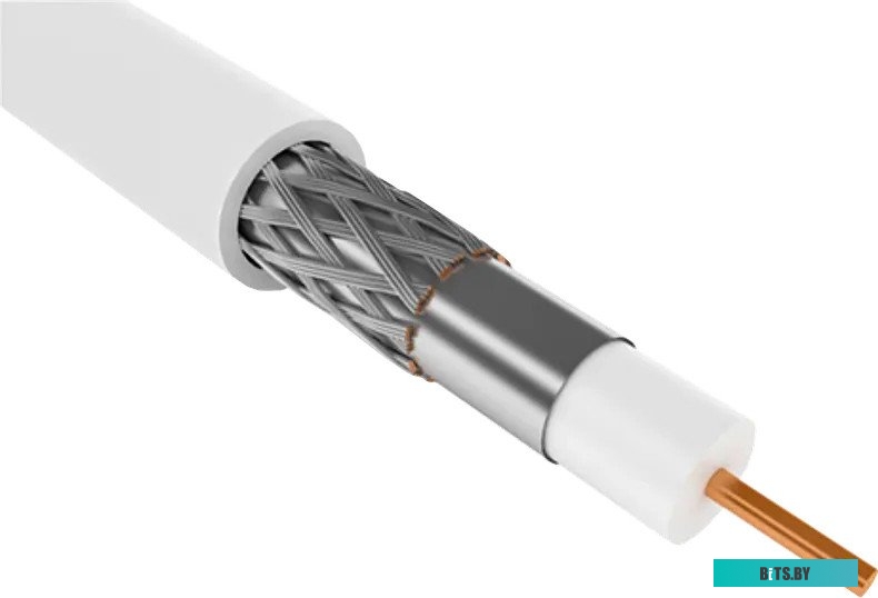 Кабель коаксиальный ITK Generica CC3-R6F1-111-100-G RG-6 SF/UTP общий экран в оплётке 75Om PVC внутренний 100м белый
