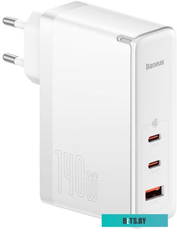 Сетевое зарядное Baseus GaN5 Pro Fast Charger 2C+U 140W EU (белый)