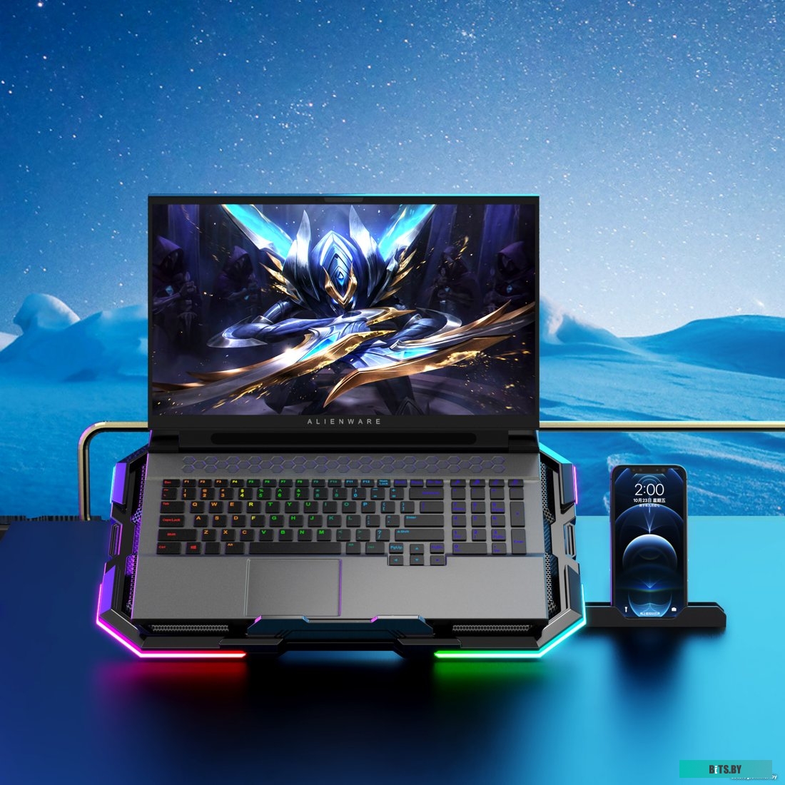 Подставка для ноутбука EVOLUTION LCS-08 RGB 4812755006741