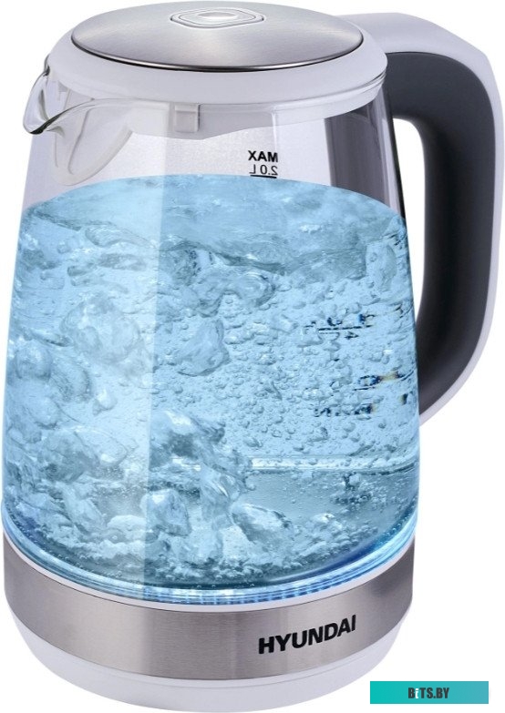 HYK-G8880 Чайник электрический Hyundai HYK-G8880 2л. 2200Вт серый/серебристый корпус: стекло