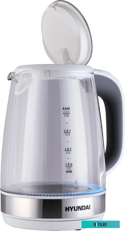 HYK-G8880 Чайник электрический Hyundai HYK-G8880 2л. 2200Вт серый/серебристый корпус: стекло