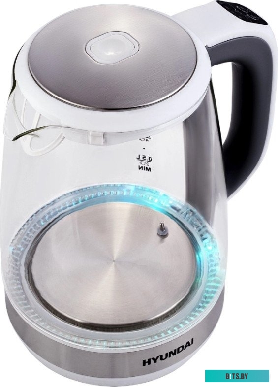 HYK-G8880 Чайник электрический Hyundai HYK-G8880 2л. 2200Вт серый/серебристый корпус: стекло