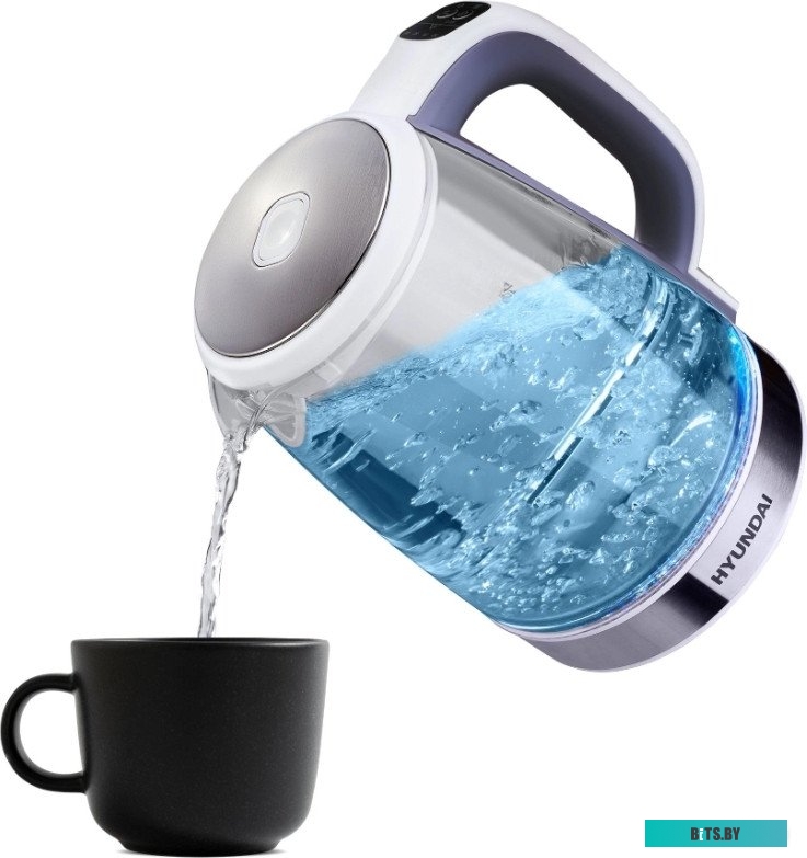 HYK-G8880 Чайник электрический Hyundai HYK-G8880 2л. 2200Вт серый/серебристый корпус: стекло