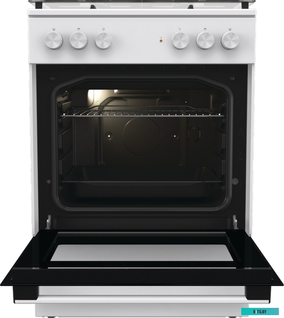 GK6A20WF Плита Комбинированная Gorenje GK6A20WF белый (стеклянная крышка) реш.чугун