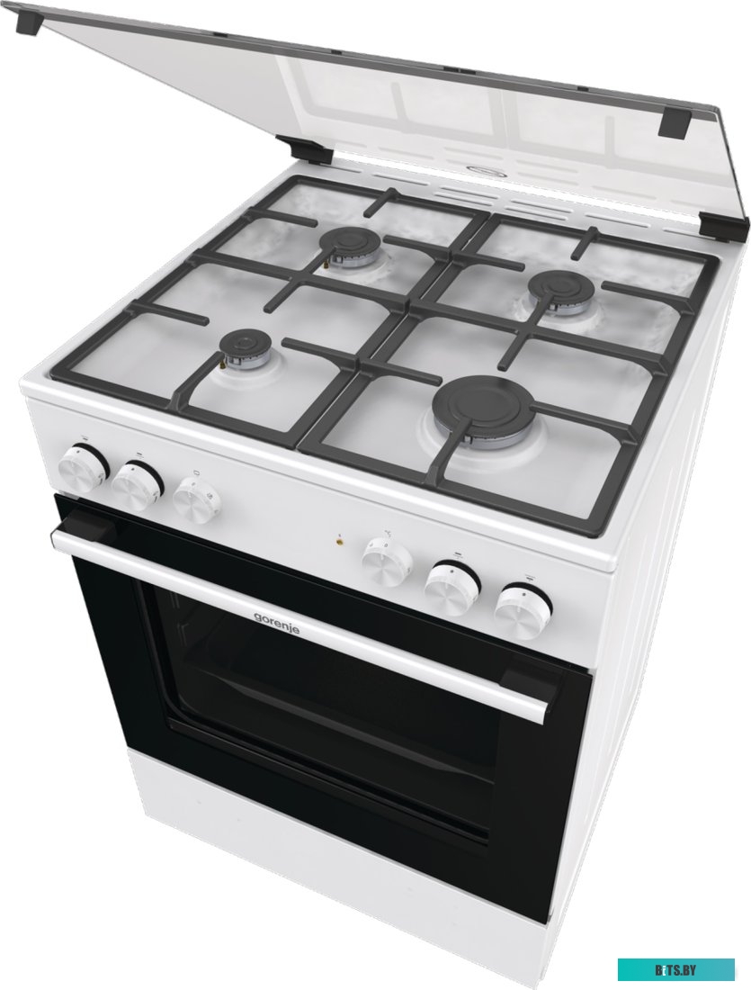 GK6A20WF Плита Комбинированная Gorenje GK6A20WF белый (стеклянная крышка) реш.чугун