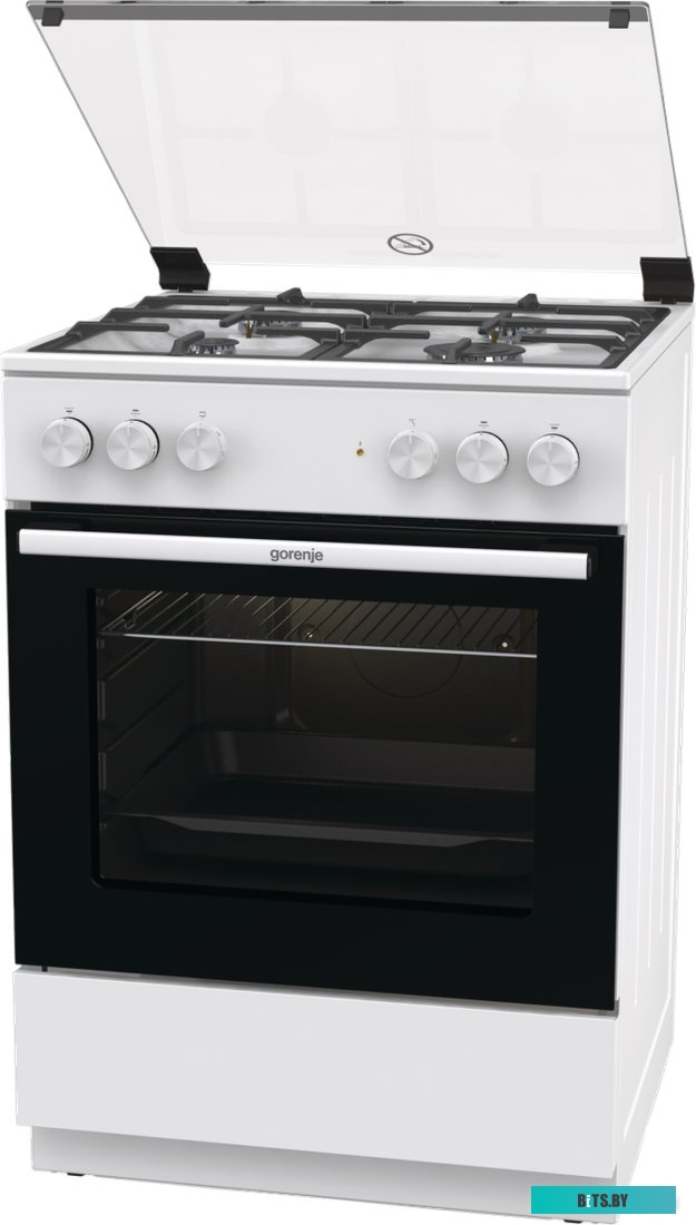 GK6A20WF Плита Комбинированная Gorenje GK6A20WF белый (стеклянная крышка) реш.чугун