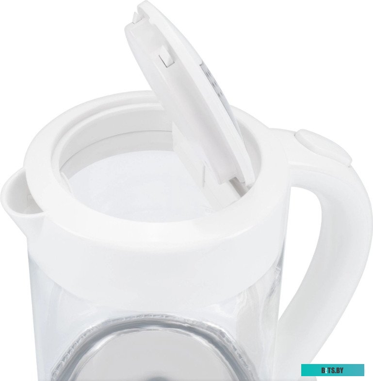 HYK-G9990 Чайник электрический Hyundai HYK-G9990 1.5л. 2000Вт белый/серебристый корпус: стекло