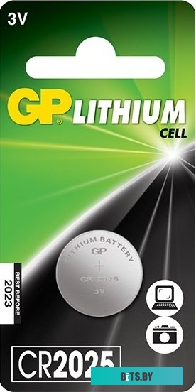 Батарея GP Lithium CR2025 (2шт) блистер