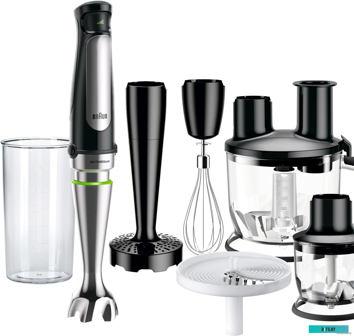 MQ7087X Блендер погружной Braun MQ7087X 850Вт черный/серебристый