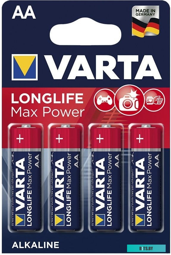 Батарея Varta LongLife Max Power LR6 Alkaline AA 04706101412