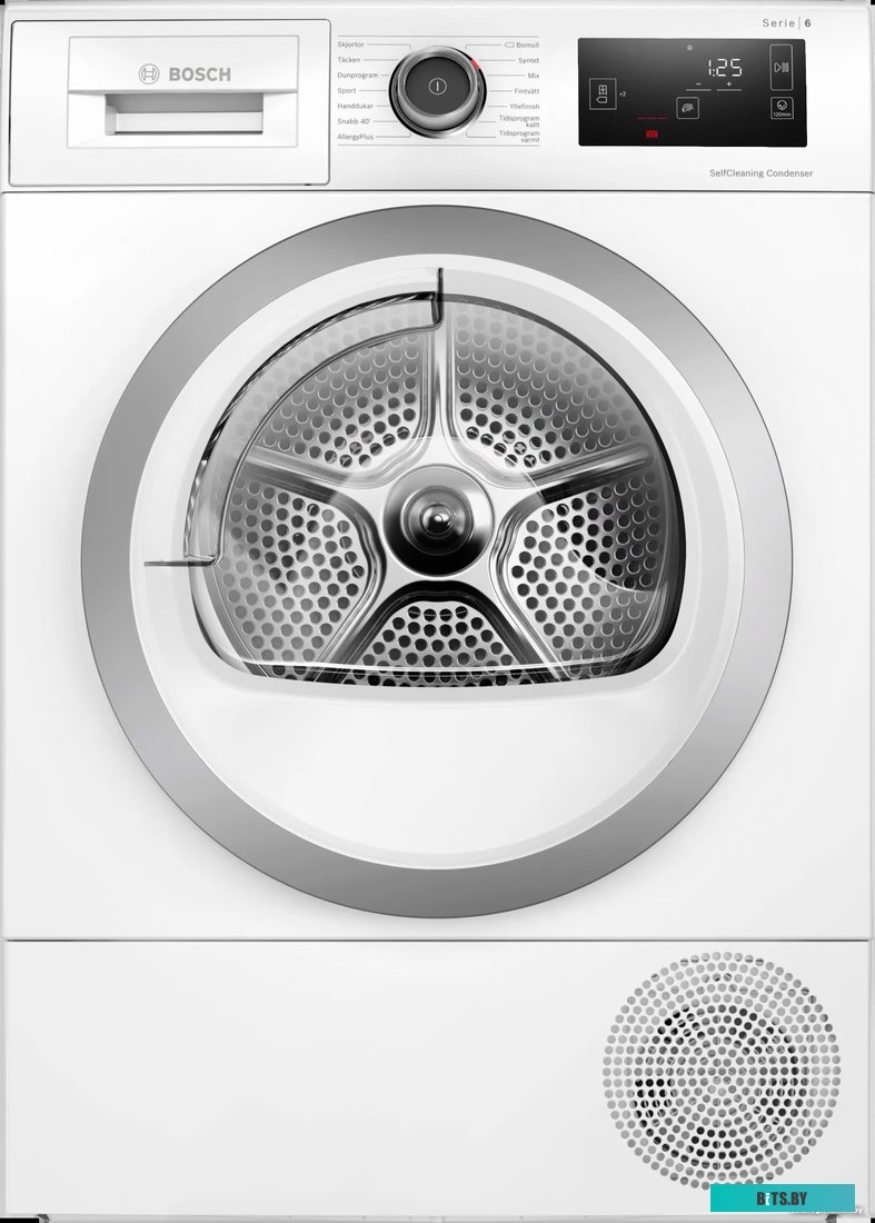 WTU8769SSN Сушильная машина Bosch Serie 6 WTU8769SSN пан.англ. кл.энер.:A макс.загр.:9кг белый