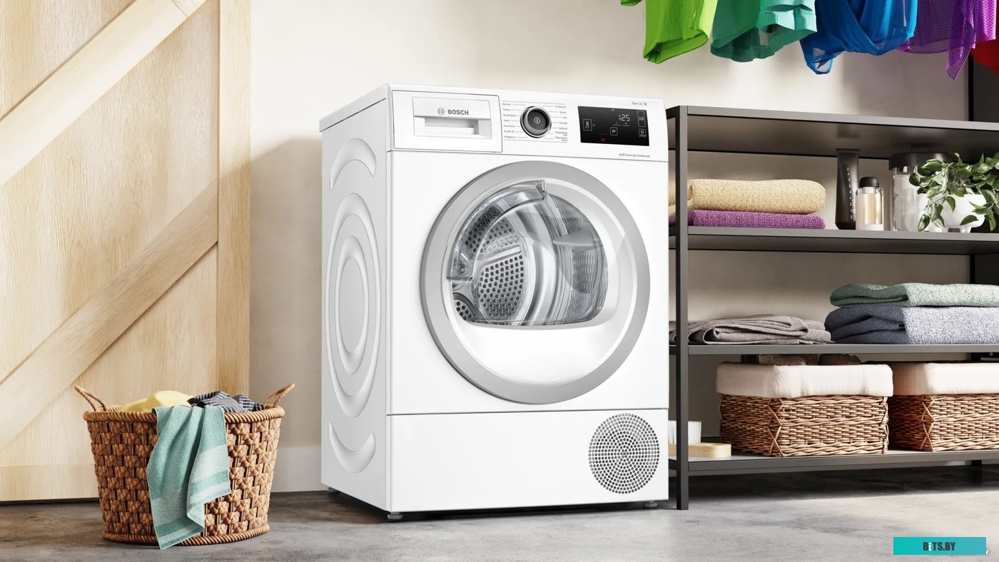 WTU8769SSN Сушильная машина Bosch Serie 6 WTU8769SSN пан.англ. кл.энер.:A макс.загр.:9кг белый