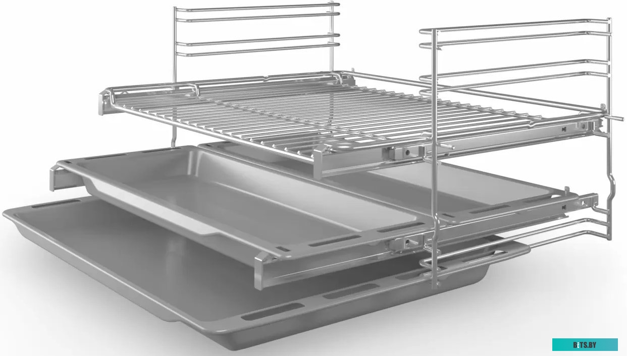 HIJ517YB0R Serie 6, Духовой шкаф с паровой чашей, черный, 8 режимов, 2-х слойное остекление, цифровый дисплей, утапливаемые переключатели, галогенное 