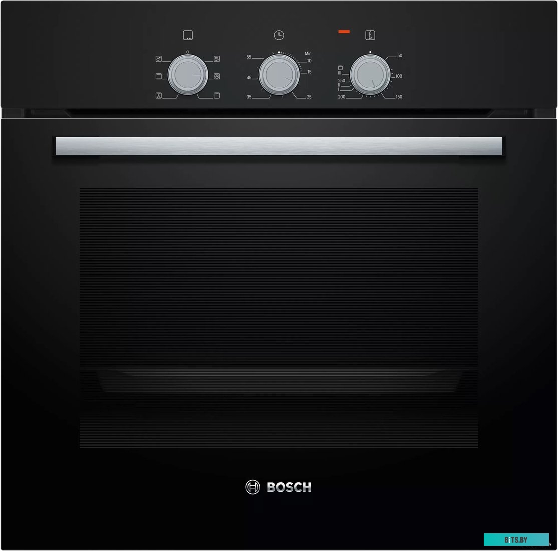 HBF011BA0Q Serie 2, духовой шкаф, черный, класс энергоэффективности А, 5 режимов, 66 литров, сделано в Турции