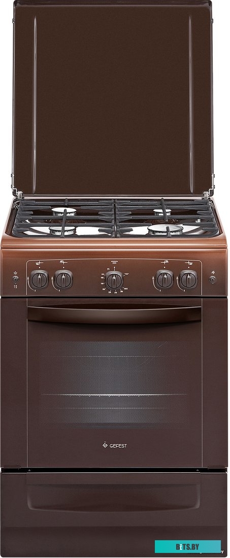 ПГ 6100-02 0310 Плита Газовая Gefest ПГ 6100-02 0310 коричневый (металлическая крышка) реш.чугун