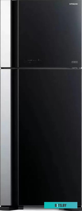 HRTN7489DFGBKCS Холодильник Hitachi HRTN7489DF GBKCS 2-хкамерн. черный стекло