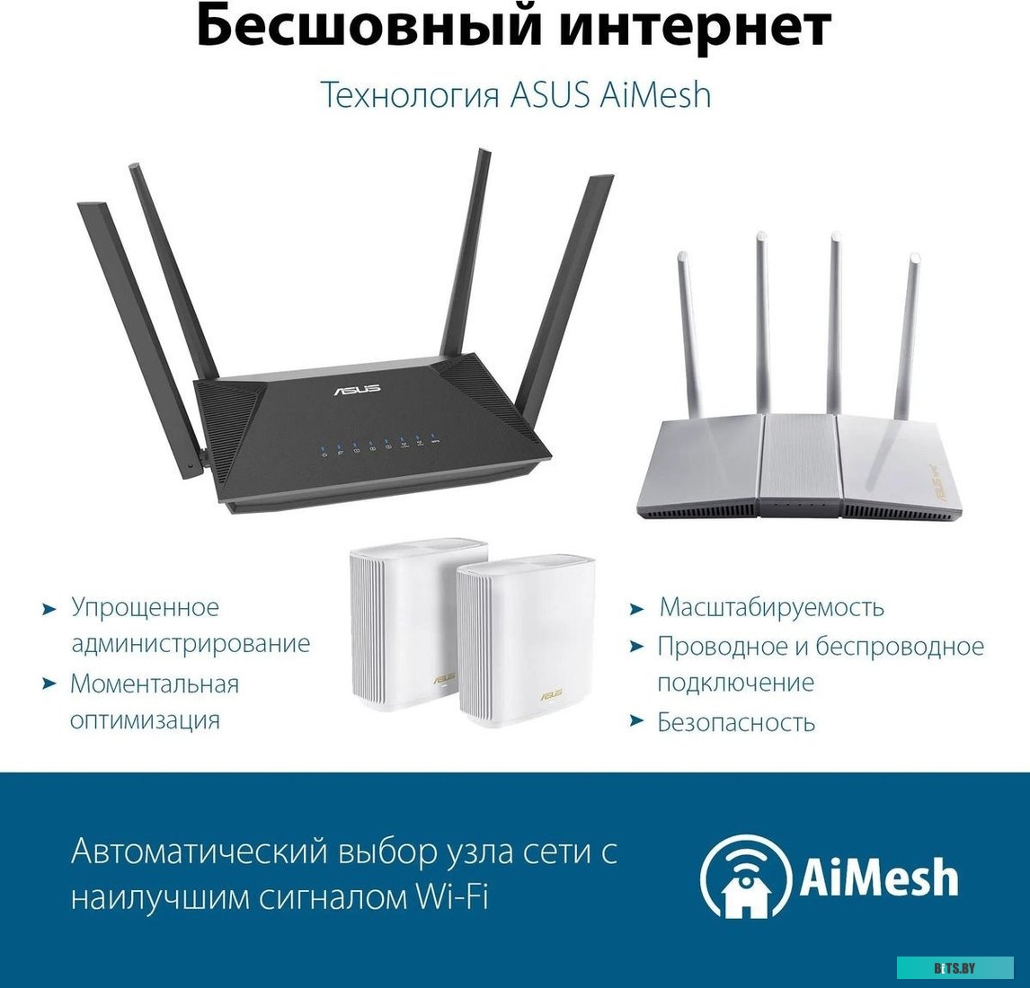 Роутер беспроводной ASUS RT-AX52 AX1800 2003042