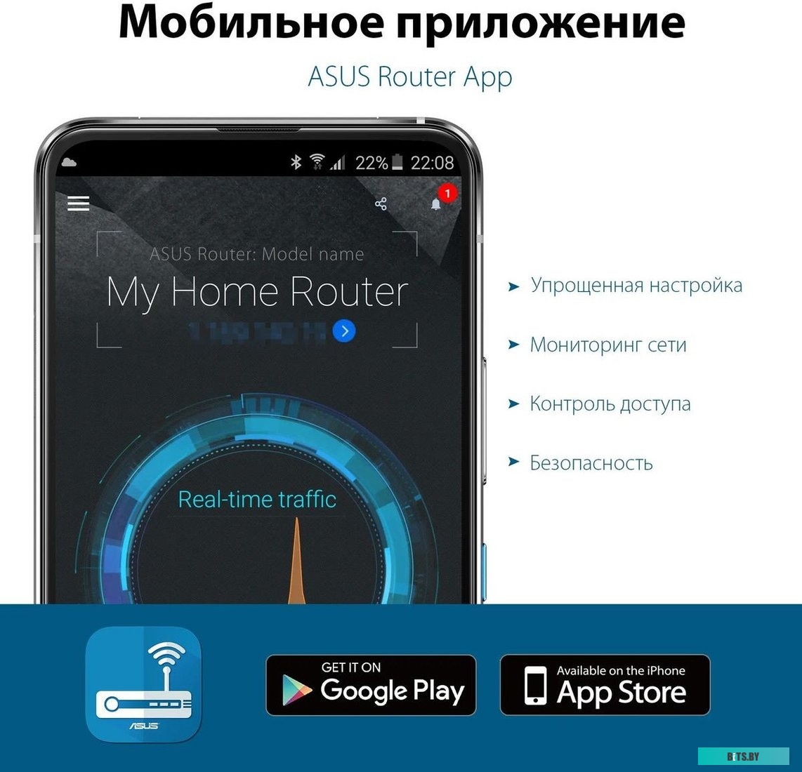 Роутер беспроводной ASUS RT-AX52 AX1800 2003042
