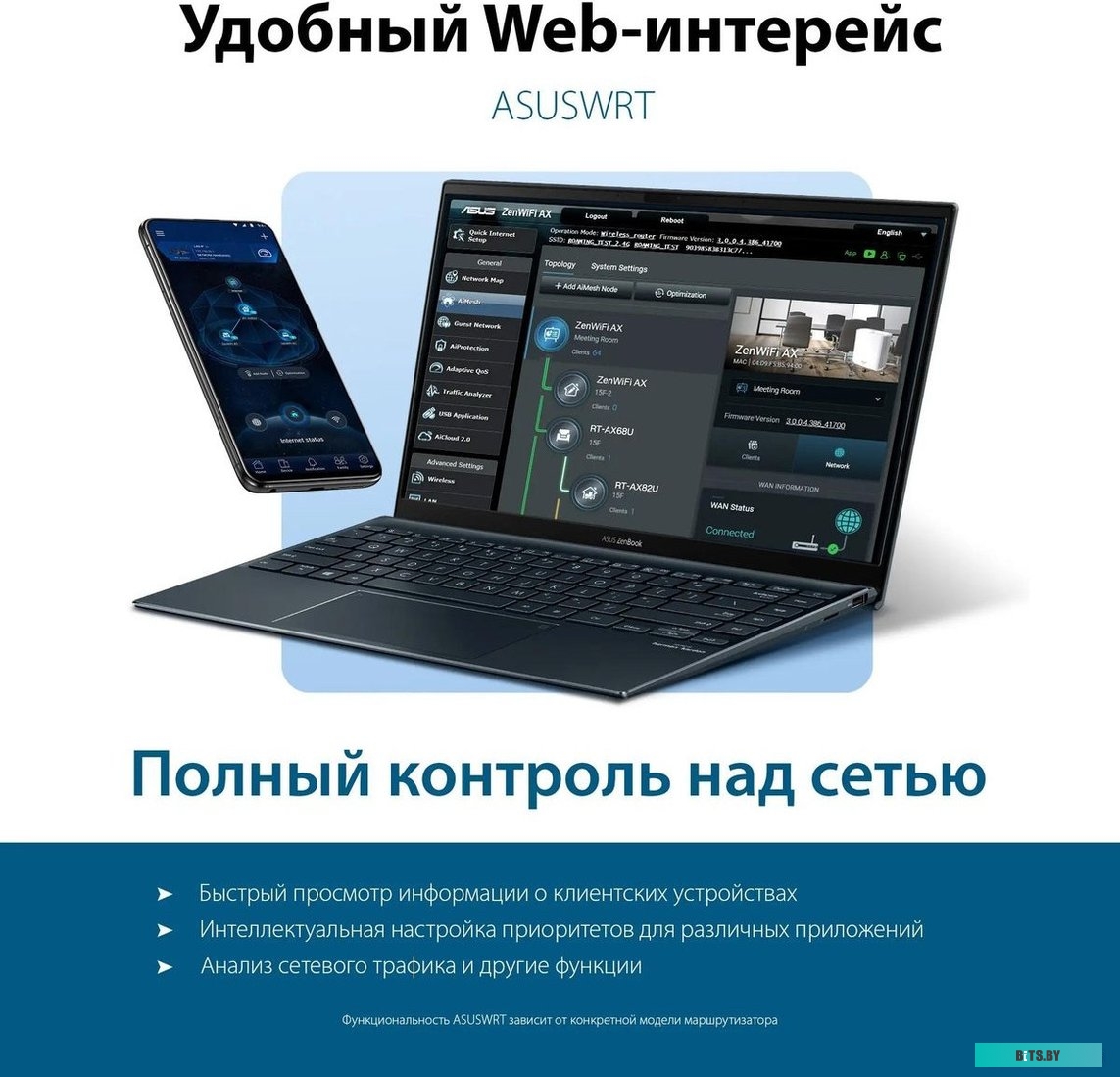Роутер беспроводной ASUS RT-AX52 AX1800 2003042