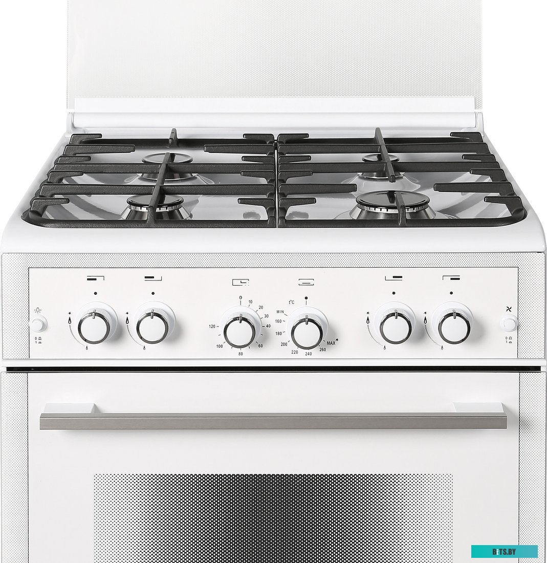 ПГ 6300-02 0340 Плита Газовая Gefest ПГ 6300-02 0340 белый (стеклянная крышка) реш.чугун