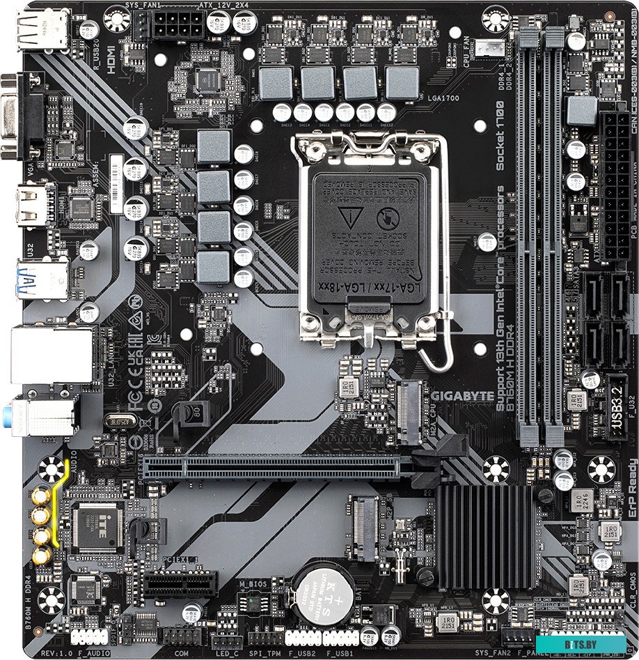 Материнская плата Gigabyte B760M H DDR4 rev. 1.0