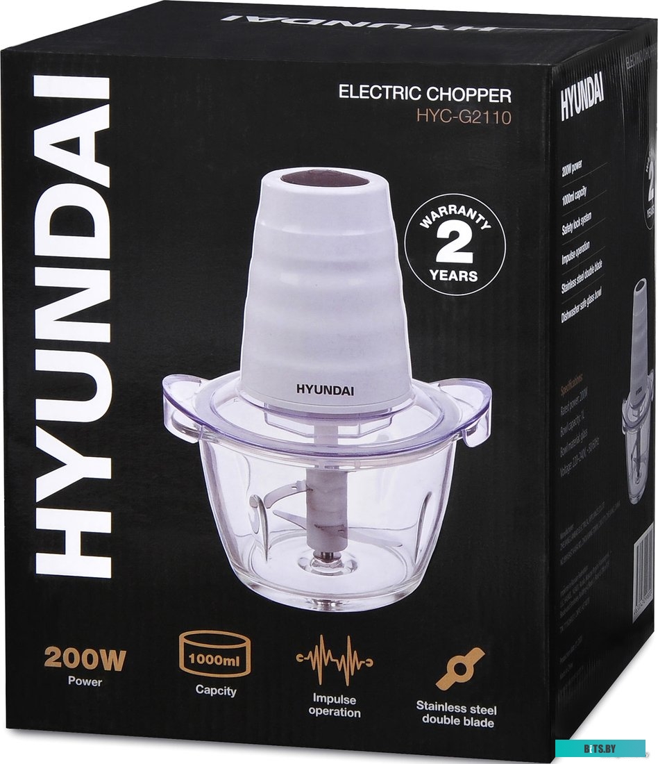 HYC-G2110 Измельчитель электрический Hyundai HYC-G2110 1л. 200Вт белый