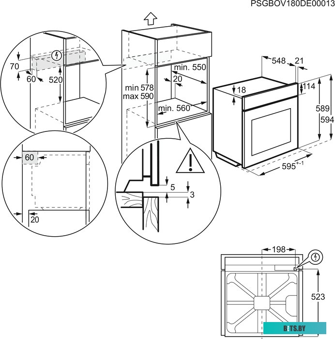 EOF5C50Z Духовой шкаф Электрический Electrolux EOF5C50Z черный