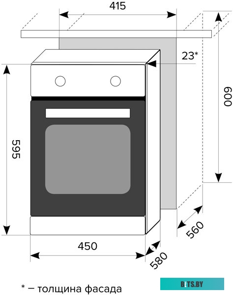 CHAO000305 Духовой шкаф Электрический Lex EDP 4590 BL черный
