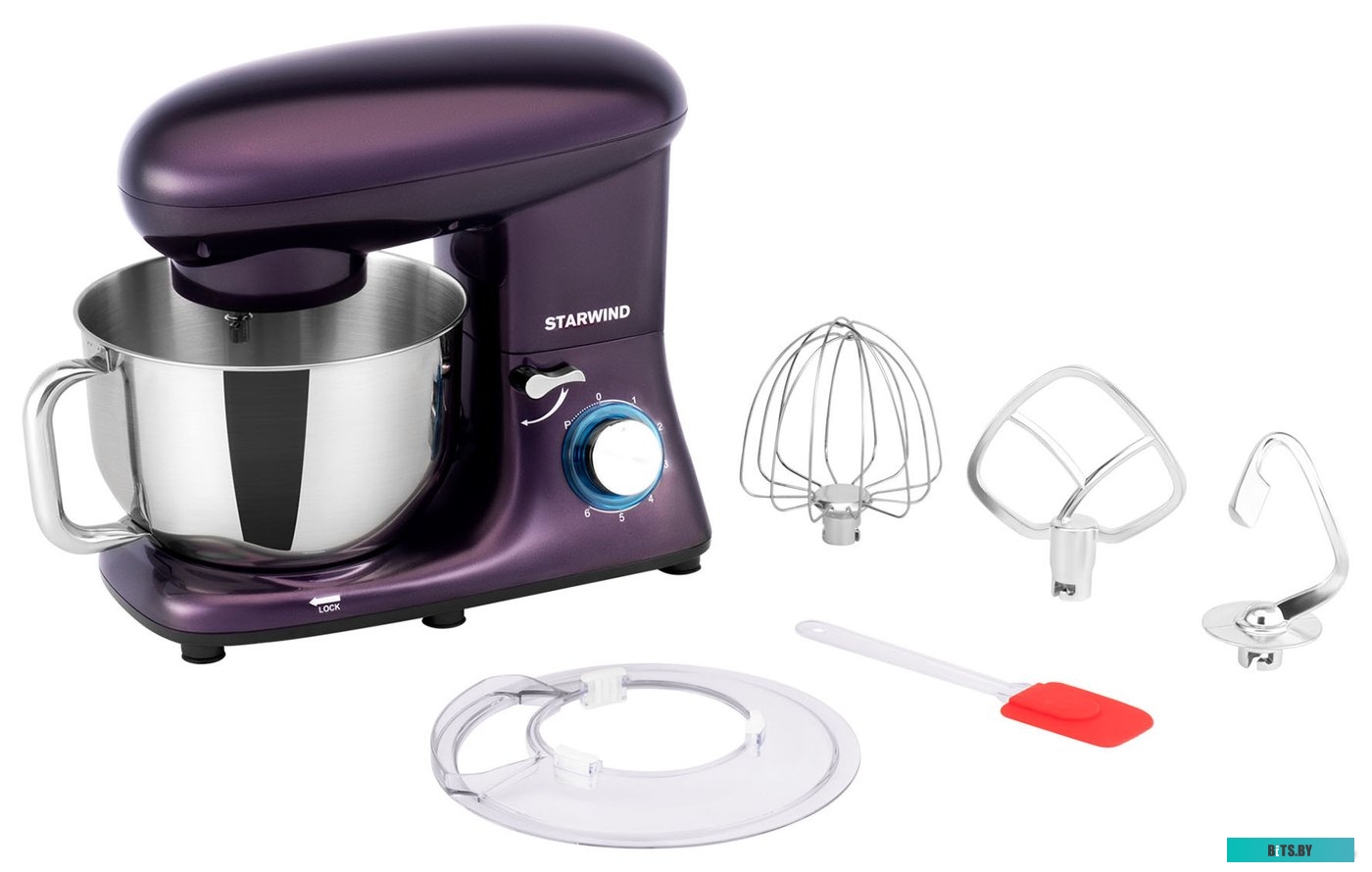 SPM7168 Миксер планетарный Starwind SPM7168 1600Вт ежевичный