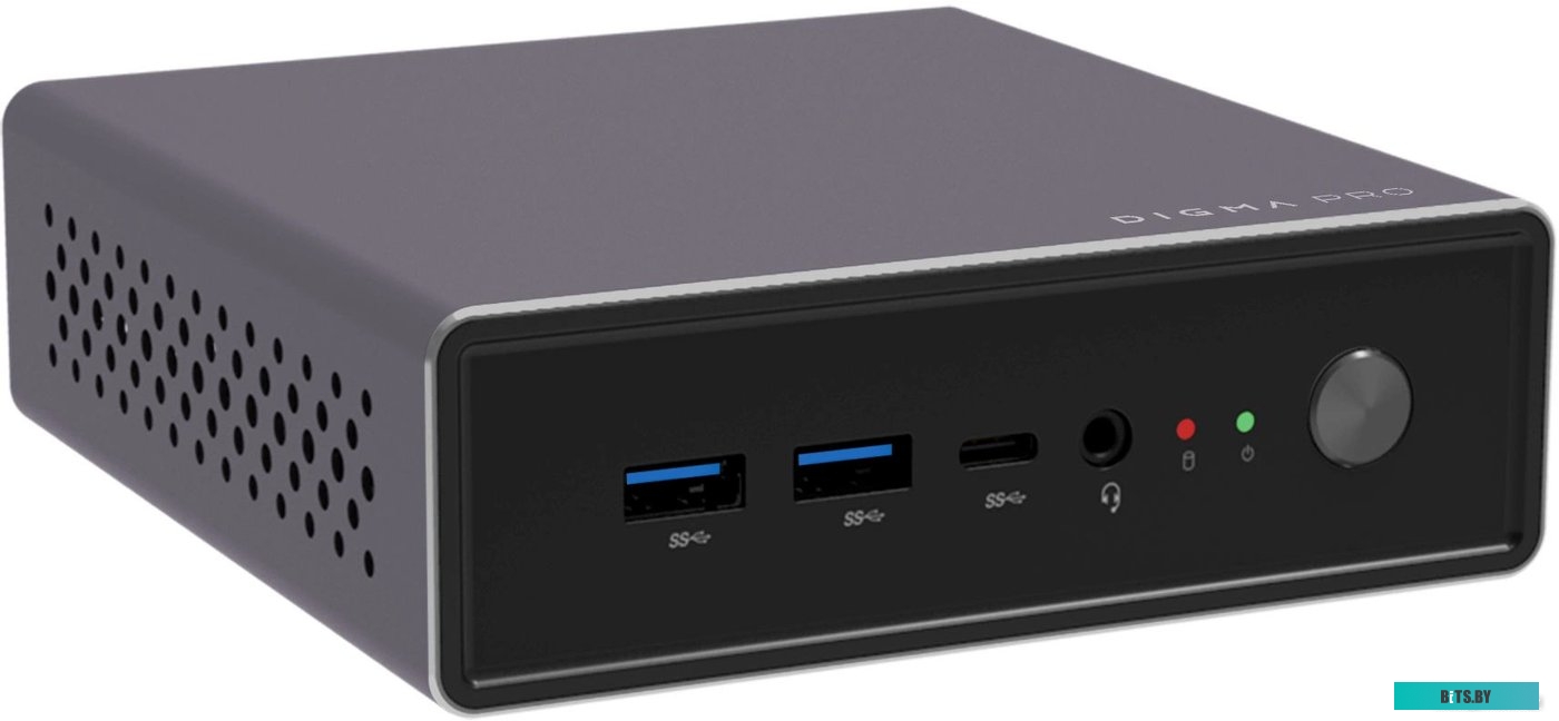 DPP5-ADXW02 Неттоп Digma Pro Minimax U1 i5 1240P (1.7) 16Gb SSD512Gb UHDG Windows 11 Professional GbitEth WiFi BT 60W темно-серый/черный (DPP5-ADXW02)