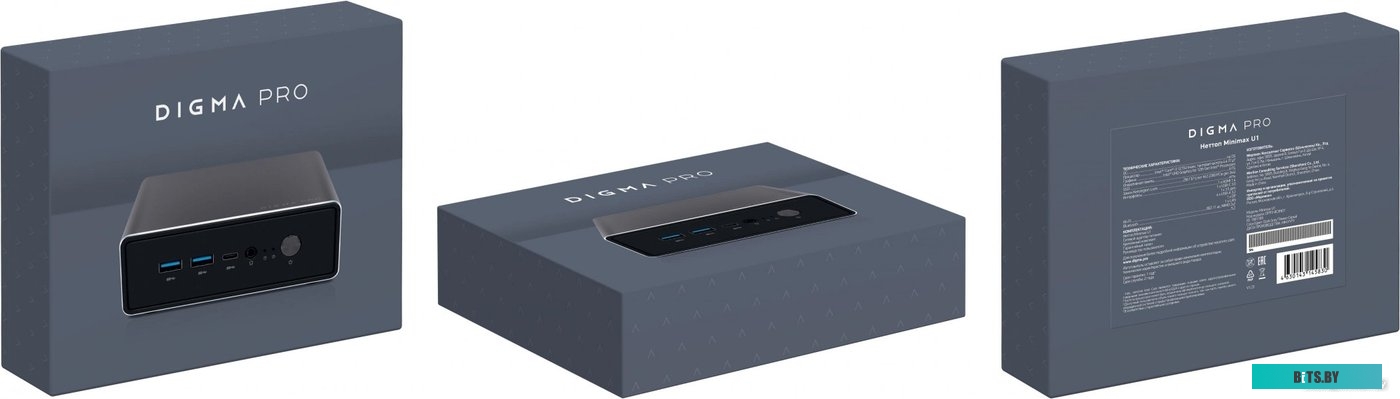 DPP5-ADXW02 Неттоп Digma Pro Minimax U1 i5 1240P (1.7) 16Gb SSD512Gb UHDG Windows 11 Professional GbitEth WiFi BT 60W темно-серый/черный (DPP5-ADXW02)
