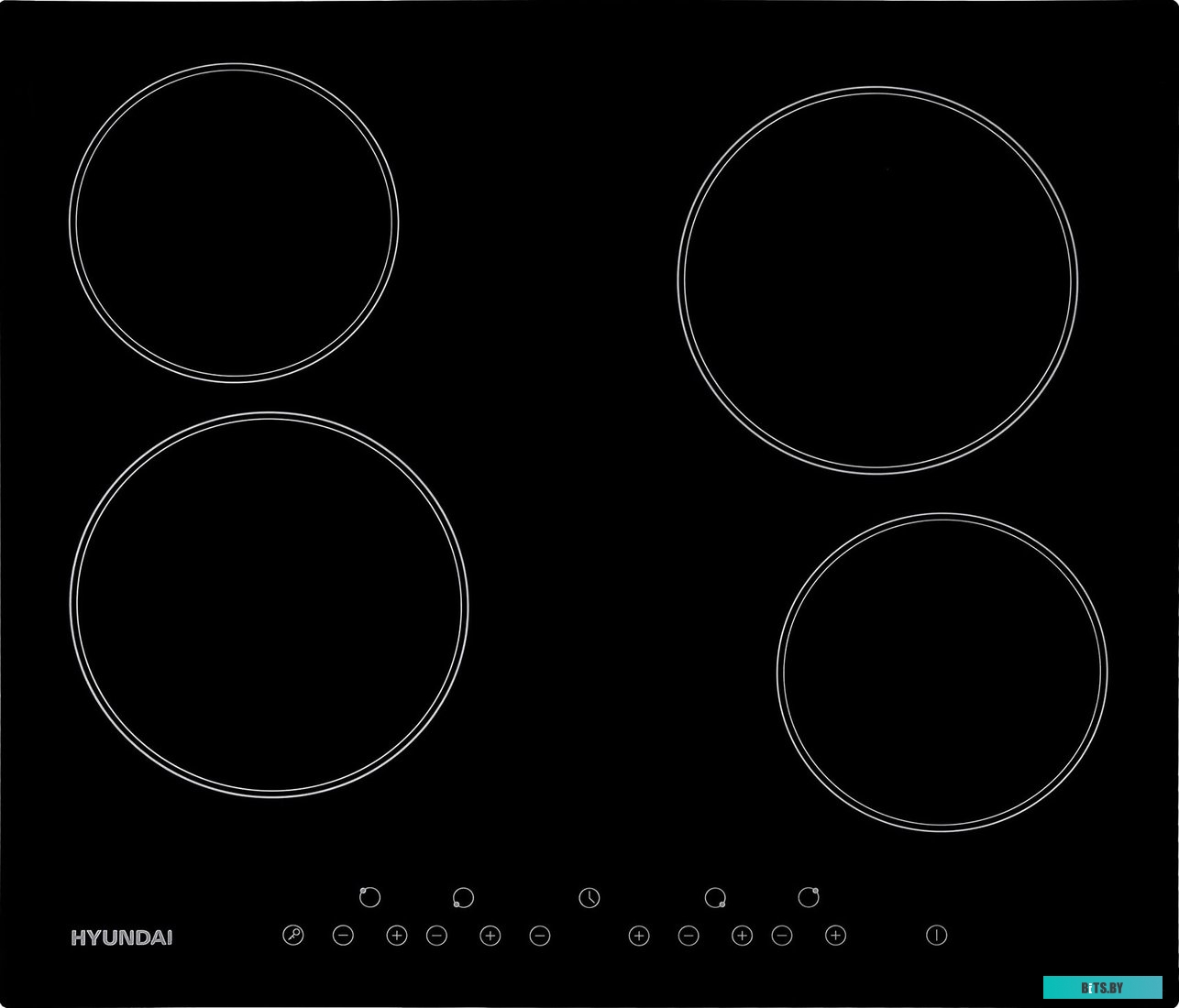 HHE 6450 BG Варочная поверхность Hyundai HHE 6450 BG черный