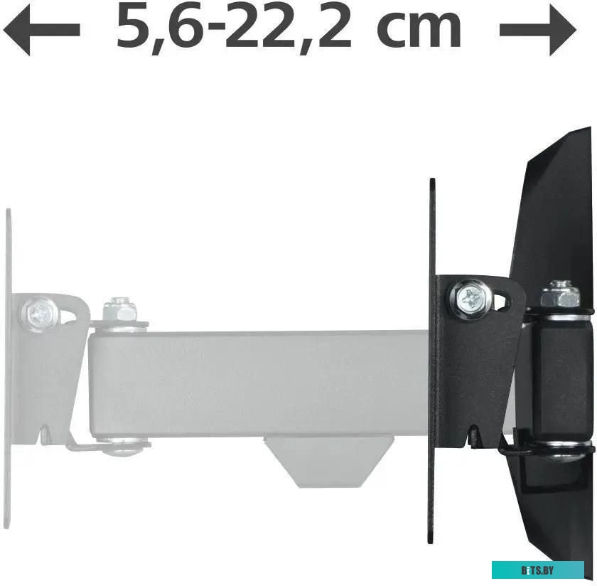 Кронштейн для телевизора Hama 00220820 черный 10"-26" макс.15кг настенный поворот и наклон