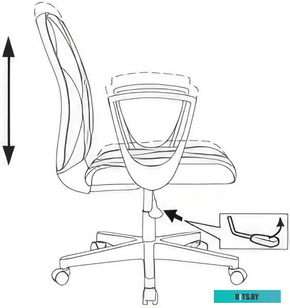 CH-W327/OR-10 Кресло Бюрократ CH-W327 слоновая кость OR-10 эко.кожа крестов. пластик пластик белый