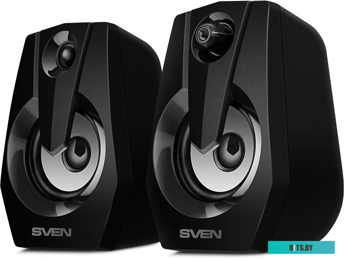 SV-020552 Колонки Sven 370 2.0 черный 6Вт