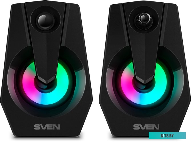 SV-020552 Колонки Sven 370 2.0 черный 6Вт