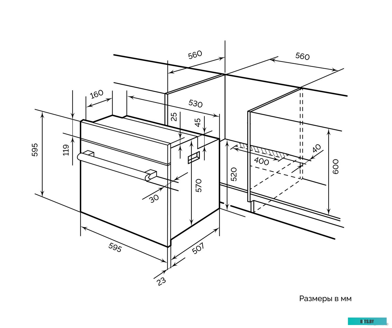 CHAO000377 Духовой шкаф Электрический Lex EDP 094 IX нержавеющая сталь