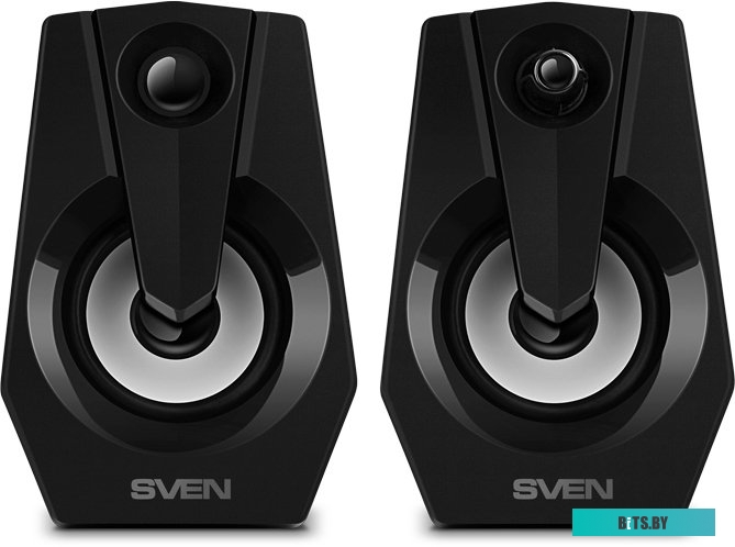 SV-020552 Колонки Sven 370 2.0 черный 6Вт