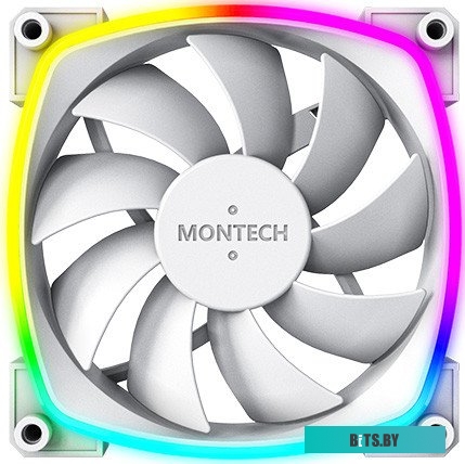 MNT-AX120-W Вентилятор 120mm Montech AX120 PWM ARGB (MNT-AX120-W) / 4pin PWM + 5V ARGB /  120x120x25mm HDB / 800-1600rpm / White