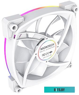 MNT-AX120-W Вентилятор 120mm Montech AX120 PWM ARGB (MNT-AX120-W) / 4pin PWM + 5V ARGB /  120x120x25mm HDB / 800-1600rpm / White