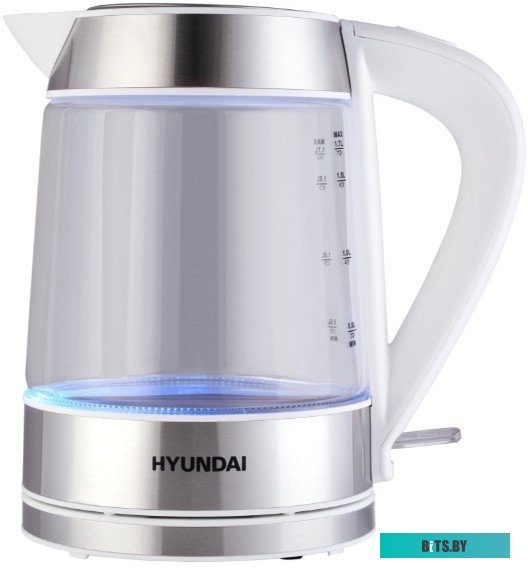 HYK-G3606 Чайник электрический Hyundai HYK-G3606, 2200Вт, белый и прозрачный