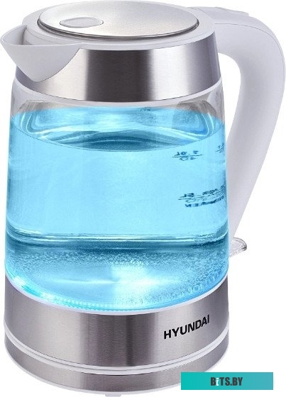 HYK-G3606 Чайник электрический Hyundai HYK-G3606, 2200Вт, белый и прозрачный
