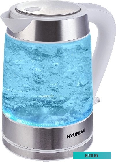 HYK-G3606 Чайник электрический Hyundai HYK-G3606, 2200Вт, белый и прозрачный