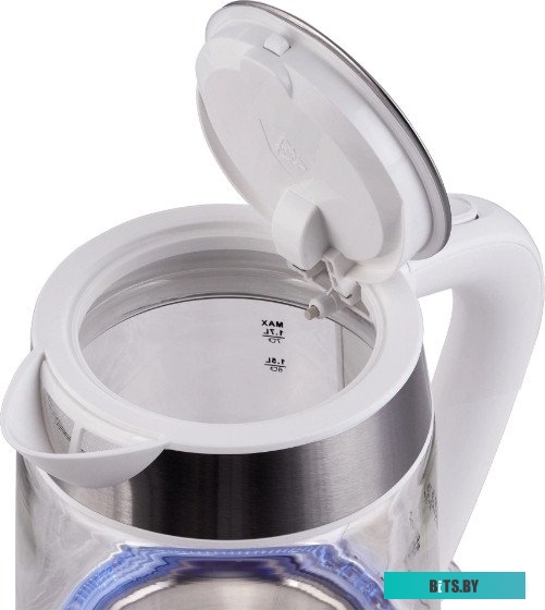 HYK-G3606 Чайник электрический Hyundai HYK-G3606, 2200Вт, белый и прозрачный